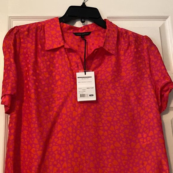 Vibrant Red Women's Top - Picture 2 of 3